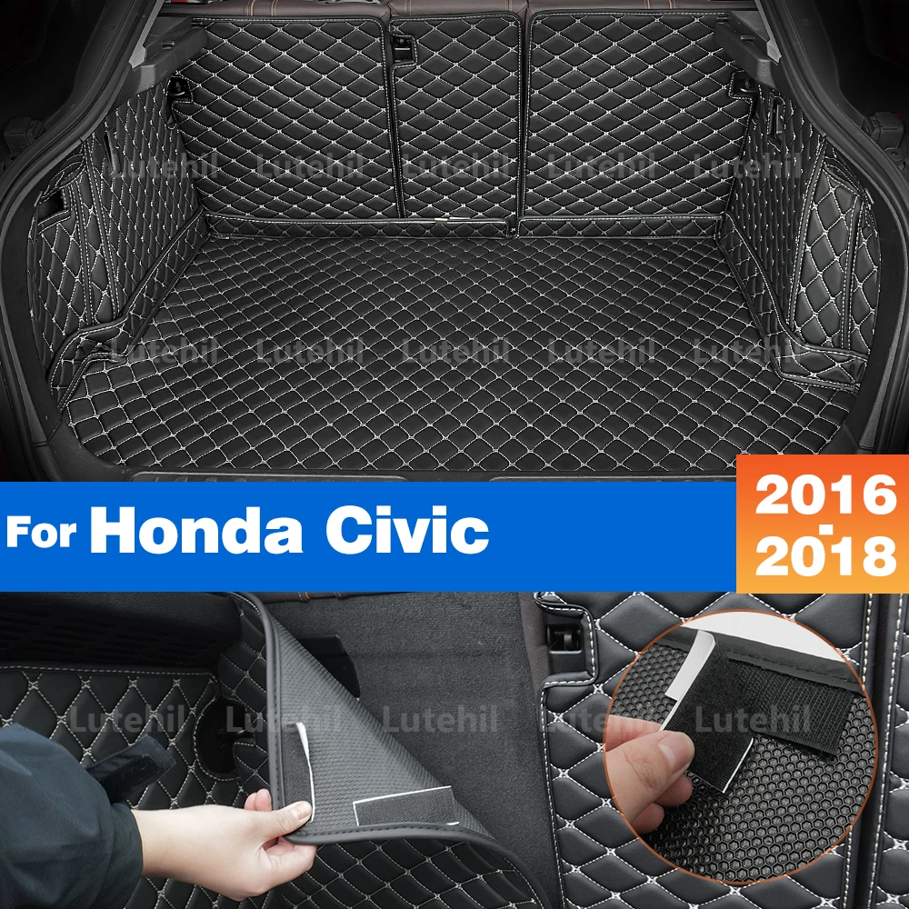 

Для Honda Civic 2016 2017 2018, авто полное покрытие, коврик для багажника, автомобильный защитный коврик, грузовой вкладыш, аксессуары для интерьера