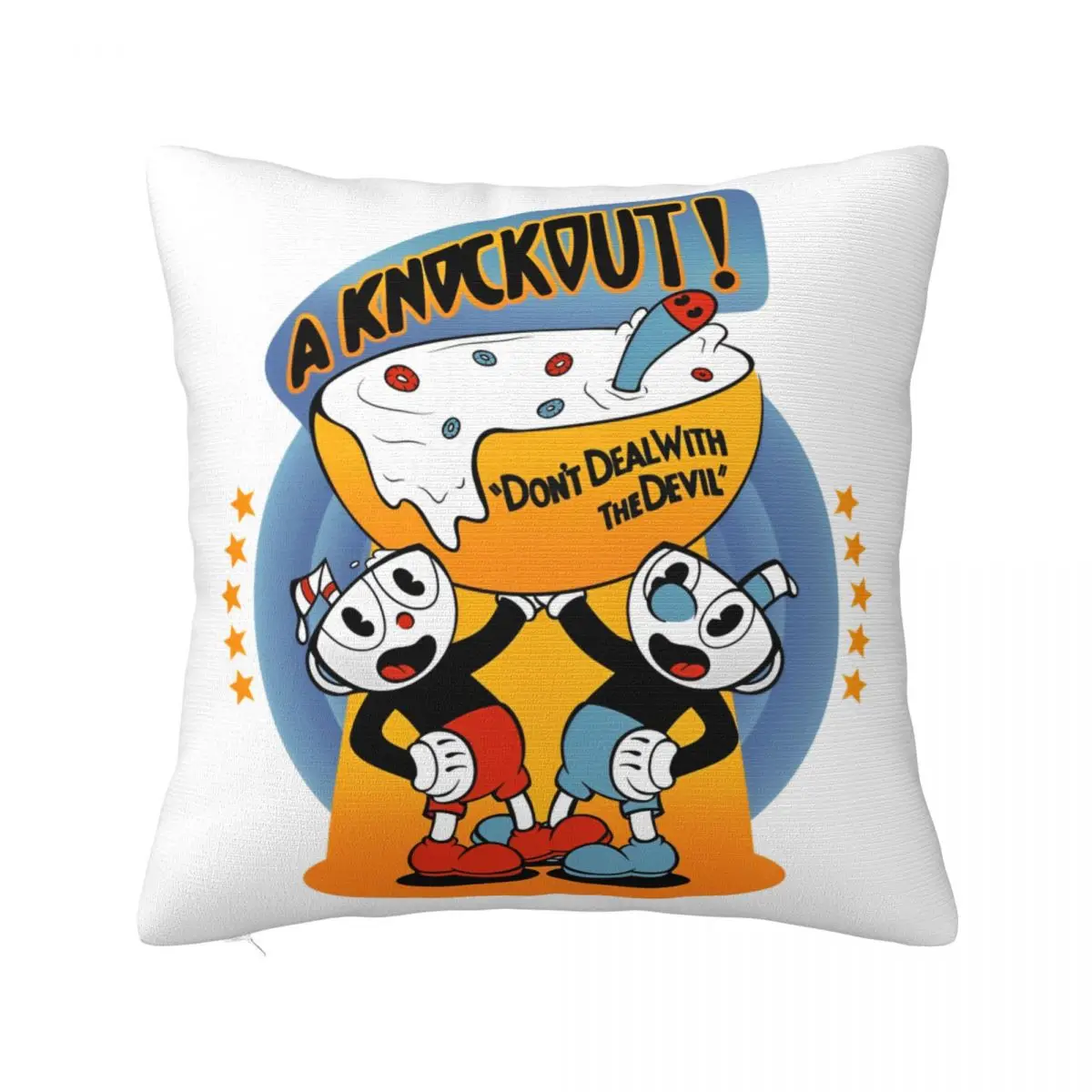 

Cartoon Cuphead And Mugman Game Pillowcase Printed Fabric Cushion Cover Decorations Pillow Case Cover Sofa Zipper 45*45cm