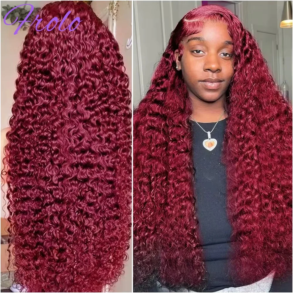 

Бордовый парик с HD-кружевной передней частью 13x6, плотность 250, глубокая волна, из 100% натуральных человеческих волос, предварительно проработанный, бразильские кудри, для женщин