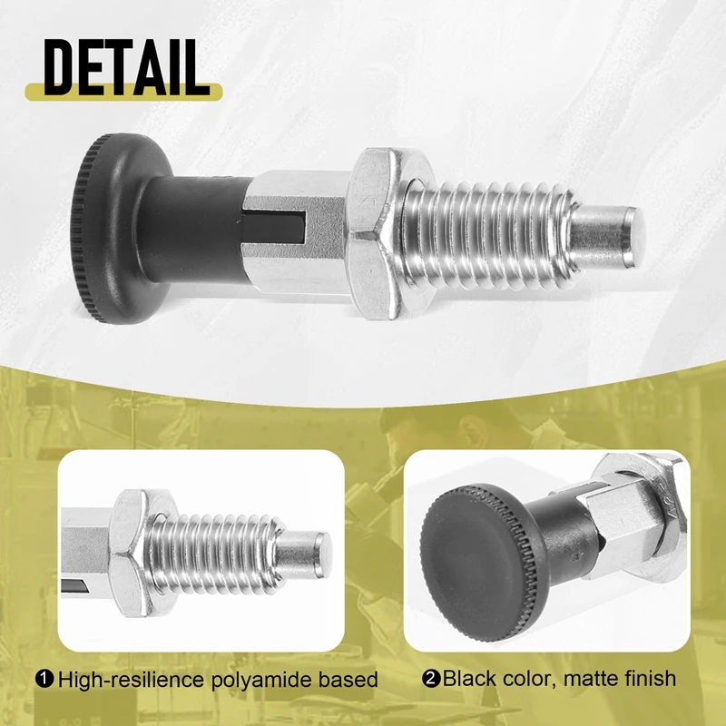 M10 Stainless Steel Self Locking Index Plunger Pin With Self Locking Function For Dividing Head For Sophisticated Position Locat