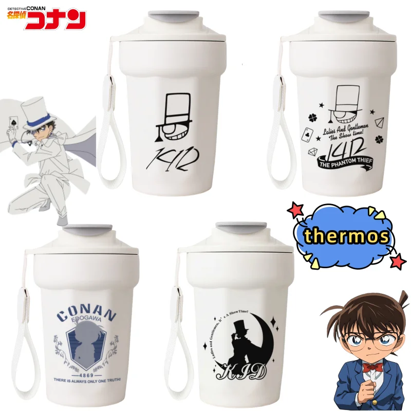 

Detective Conan Kuroba Kaito anime peripheral creative cartoon minimalist printed student portable stainless steel thermos cup