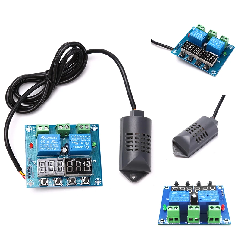 XH-M452 Humiture LED Digital Thermostat Humidistat DC 12V  Controller Regulator