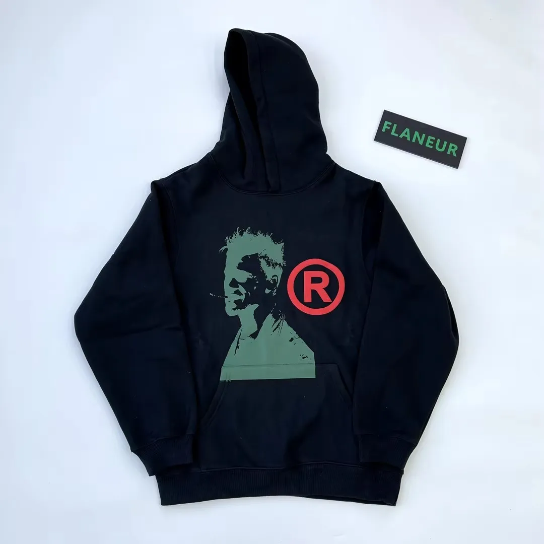 New Luxury 2022 Joy BRAD PITT Pullover Hoodies Hoody hooded Sweatshirts velvet Cotton Thick Fleece Streetwear US R27