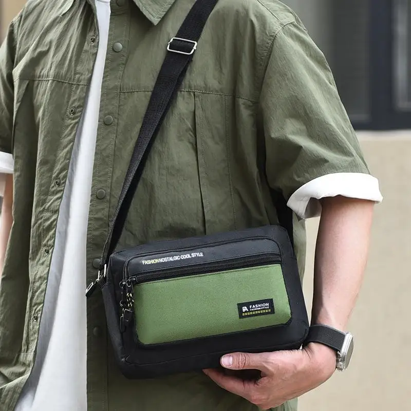 

Mens Multi Layer Crossbody Bag Business Money Pouch With Phone Pocket Soft Handle Casual Shoulder Bag For Travel