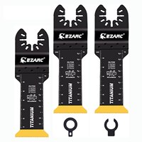 3PCS Titanium Oscillating Saw Blades Extra-Long Oscillating Multitool Blades for Metal Wood Nails Screws Cutting Plastic
