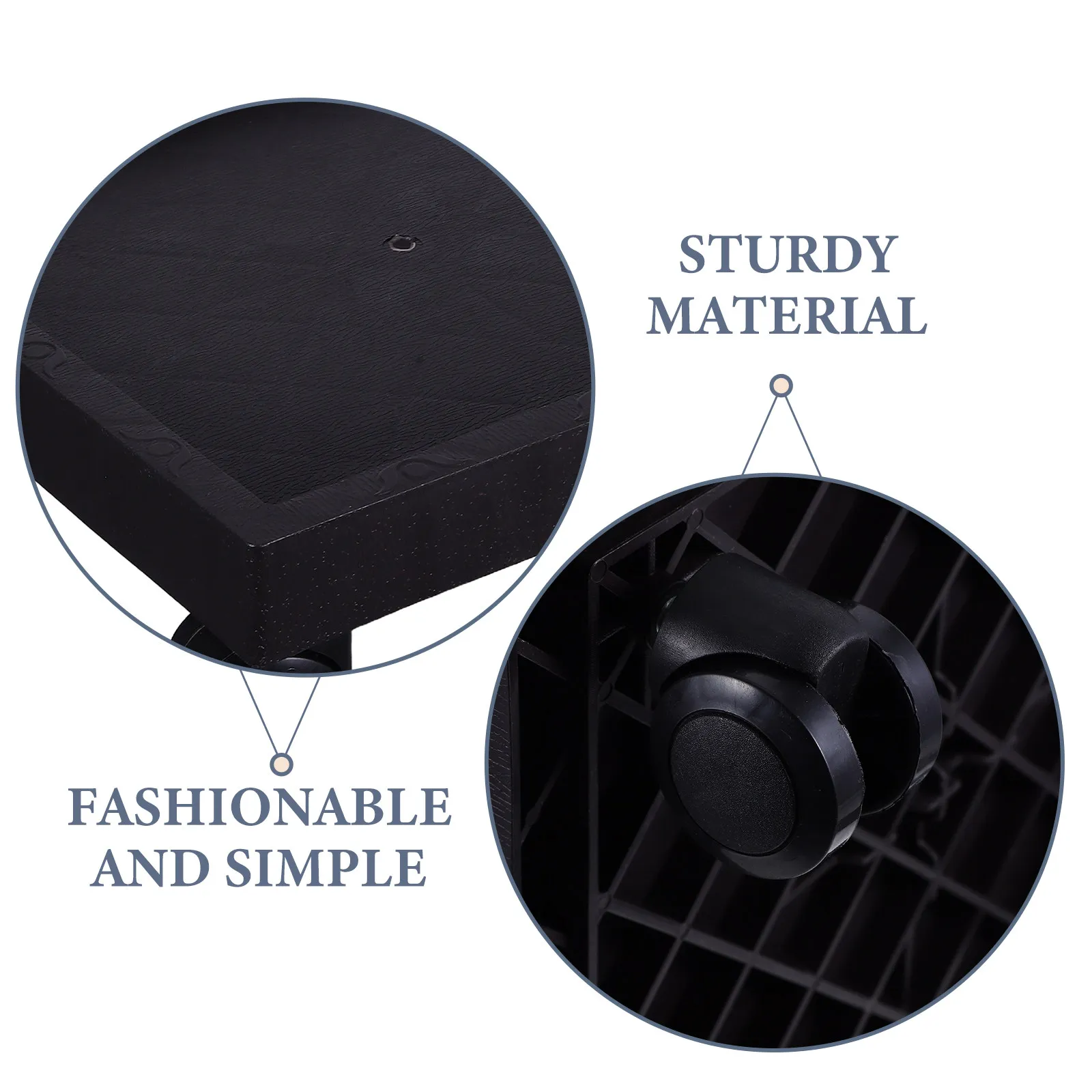 Square Flower Pot Stand Tray Holder Wheels 290Mm Outer Diameter 260Mm Inner Diameter Indoor Outdoor Garden Plant Dolly Platform