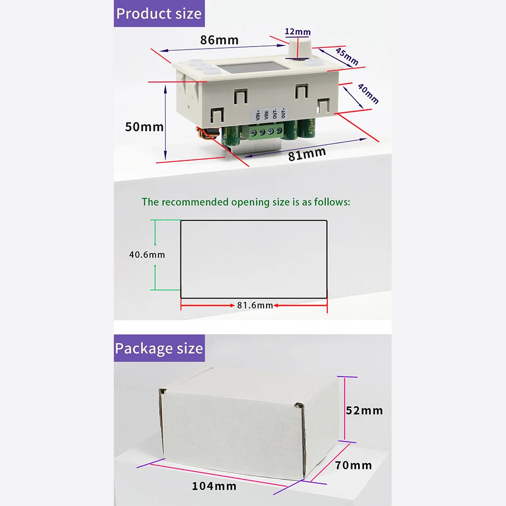 CNC Lifting Voltage Module Constant Voltage and Constant Current Solar Charging Module Buck Module
