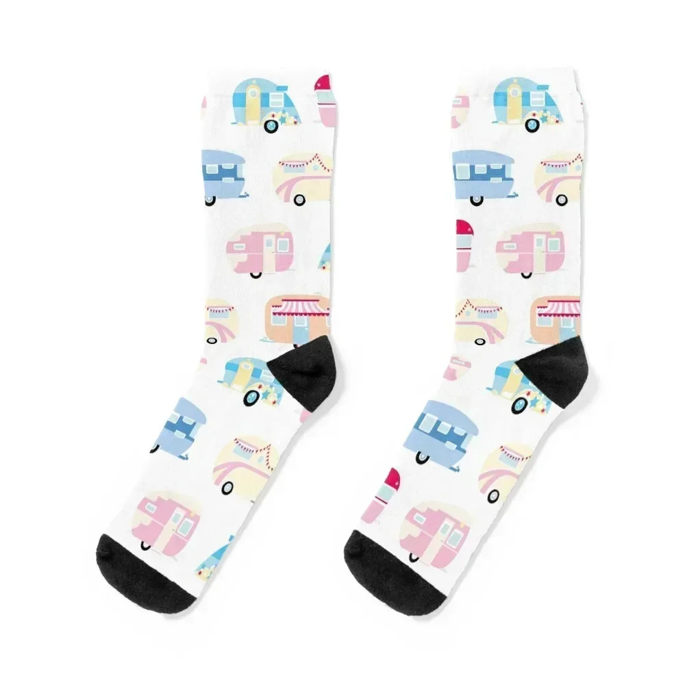 

Retro Caravan Campers Socks aesthetic set Heating sock Toe sports Women Socks Men's