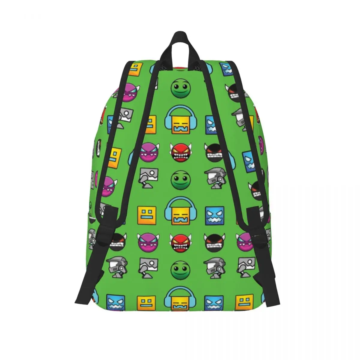 Geometria Cube Dash Gaming Old School Backpack para meninos e meninas Kids, Student School Bookbag, Daypack, Pré-escolar Primary Bag, durável