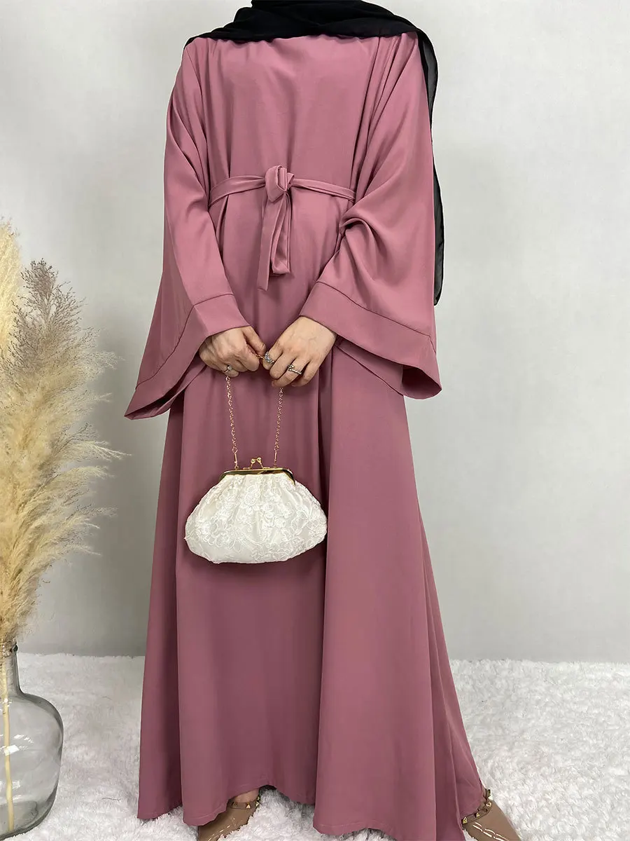 Muslim Long Dresses for Women, Moroccan Caftan, Islamic Abayas, Casual and Simple, Dubai Kaftan, Ramadan, Black