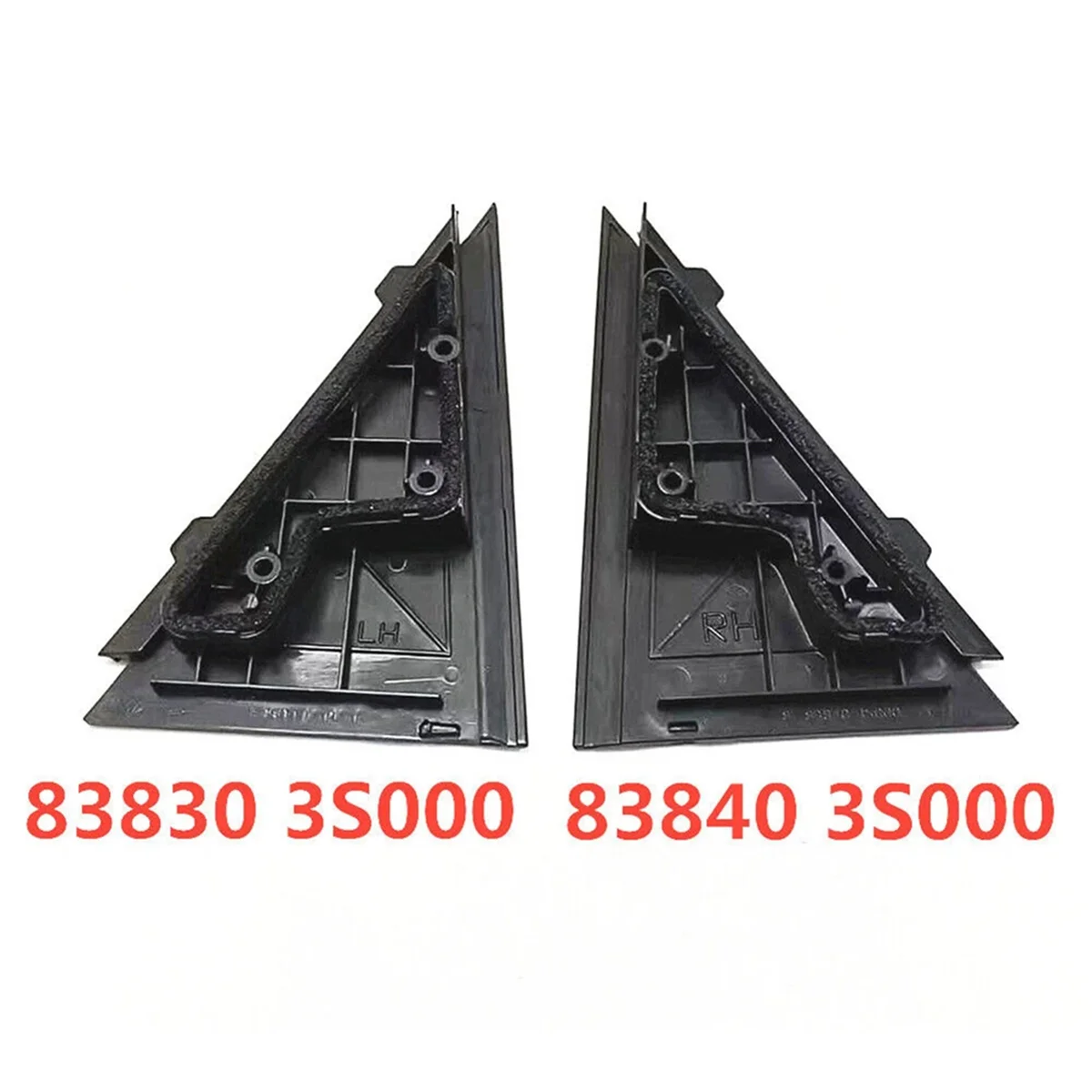 Car Rear Left Right Door Outside Delta Pillar Molding Triangle for Hyundai Sonata 2009-2014 83830-3S000 83840-3S000