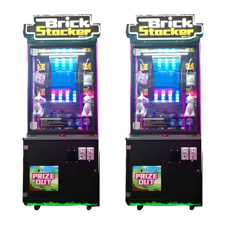 Game Prize Machine Coin/Banknote Operation Note Exchange Prize Crane Video Brick Stacker