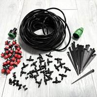 Micro Drip Irrigation System Portable 20m Automatic Watering with Adjustable Drippers Misting Watering Kits Garden Hose