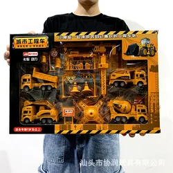 2024 Hot Source Engineering Car Set Children's Education Pull Back Toy Car Fire Truck Model