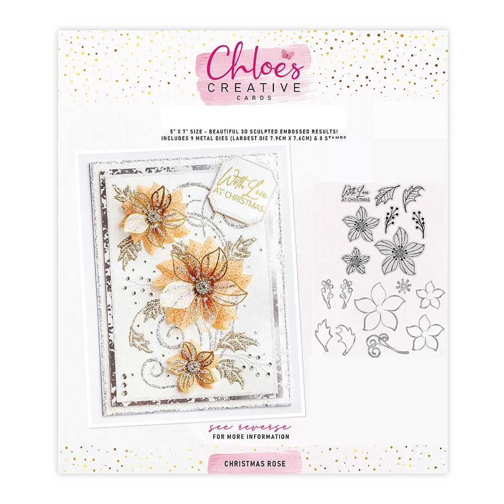 2022 Christmas Magnolia Cutting Dies And Stamps DIY Scrapbooking Envelope Decorative Embossing Handcraft Paper Craft Template