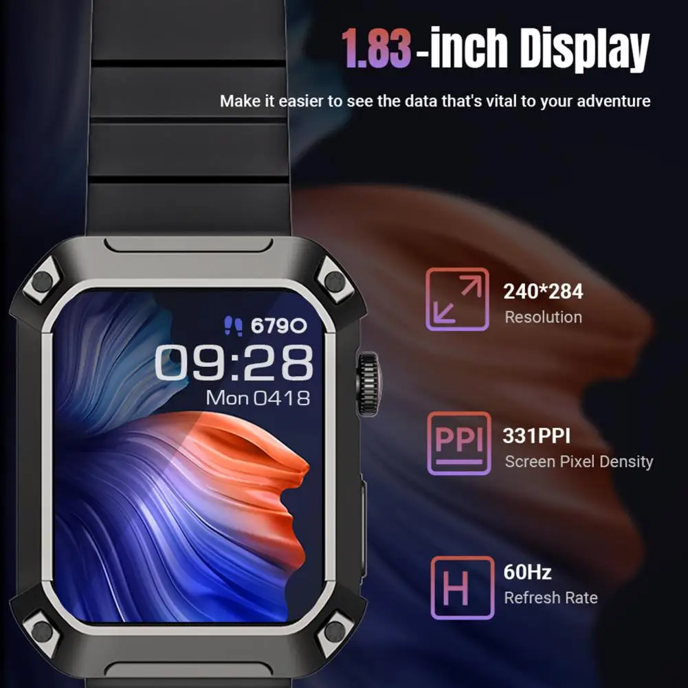 Smart Watch  Stylish Long Standby Time Music Playback  Support Calorie/ Distance Calculation Smart Watch Smart Device