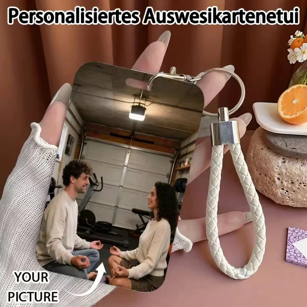 DIY Customization Personalized Photos Bracelet Key Ring Paired With Card Holder Can Be Stored ID ATM Student Work ID Card Cover