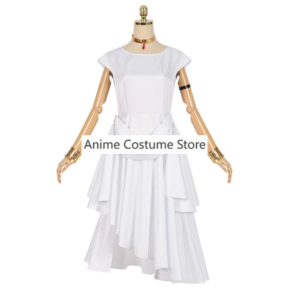Frieren Beyond Journey's End Anime Flamme Cosplay Costume Wig White Dress Woman Covention Party Outfits