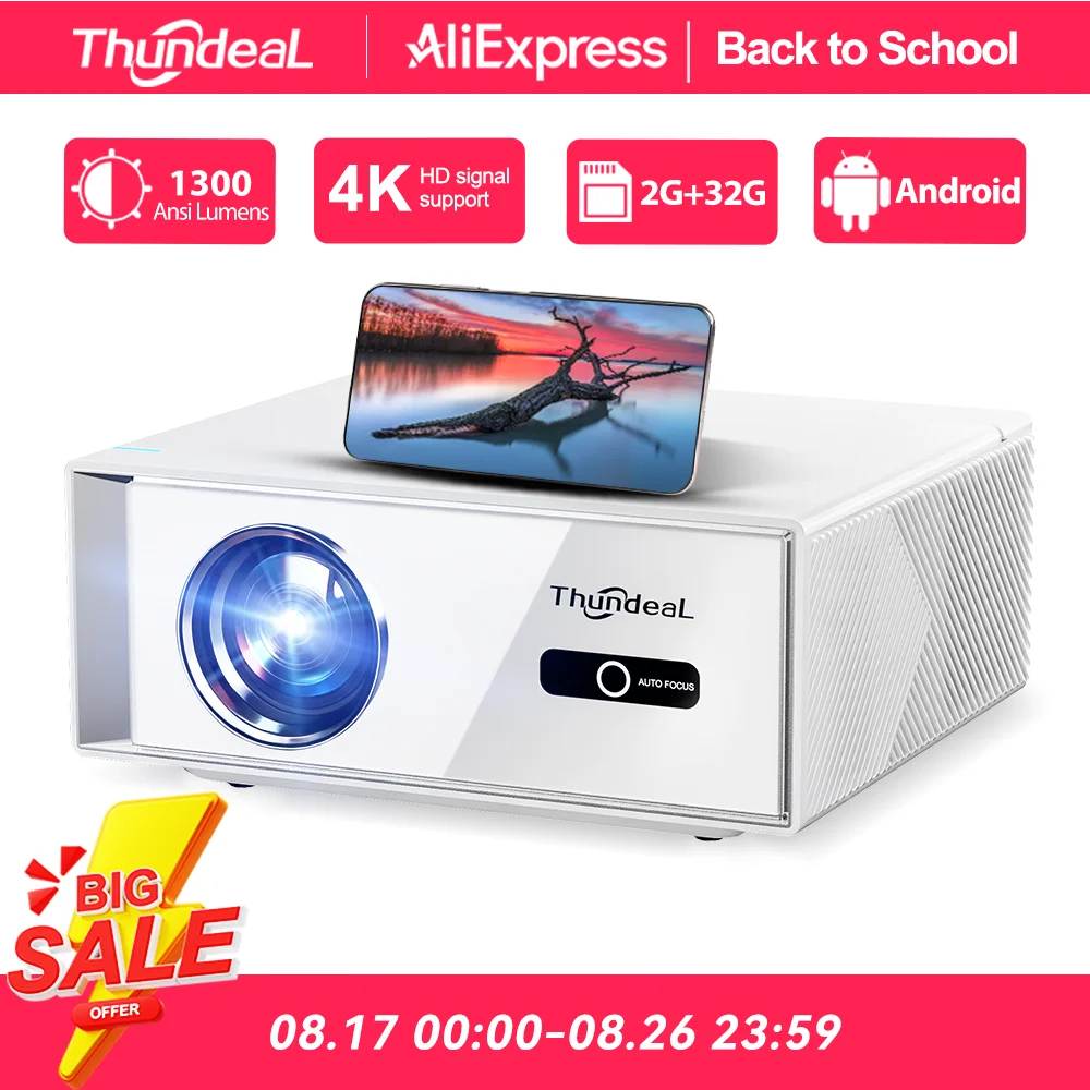 Home Cinema Mini - ThundeaL TD95W Projektor 4K Full HD