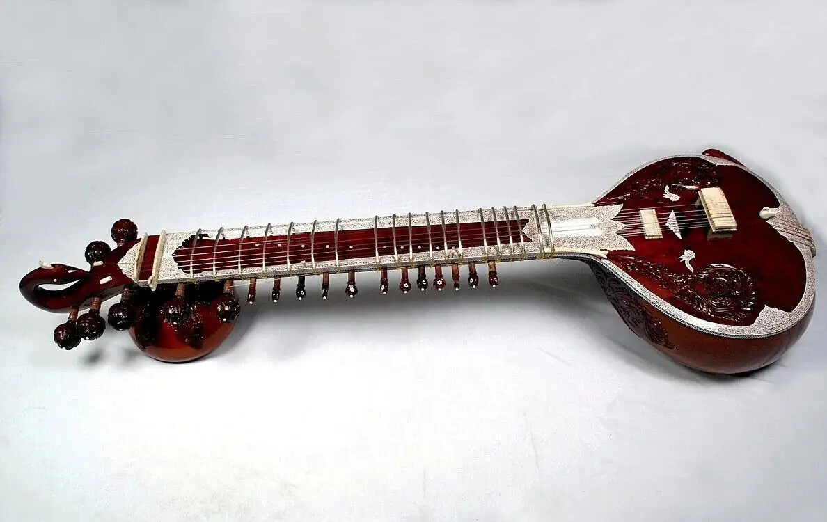 Hot Selling Quality Musical Instrument String Electric Sitar Tun Wood Professional Sitar