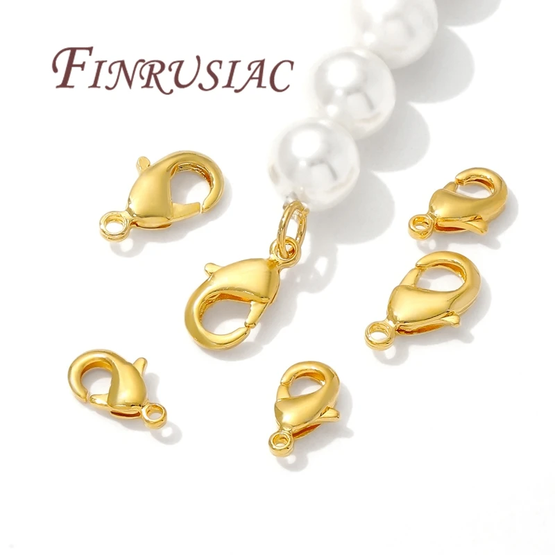 10mm 12mm 18K Vergulde Karabijn Voor Sieraden Maken, DIY Armbanden Kettingen Accessoires, connectoren Sluiting
