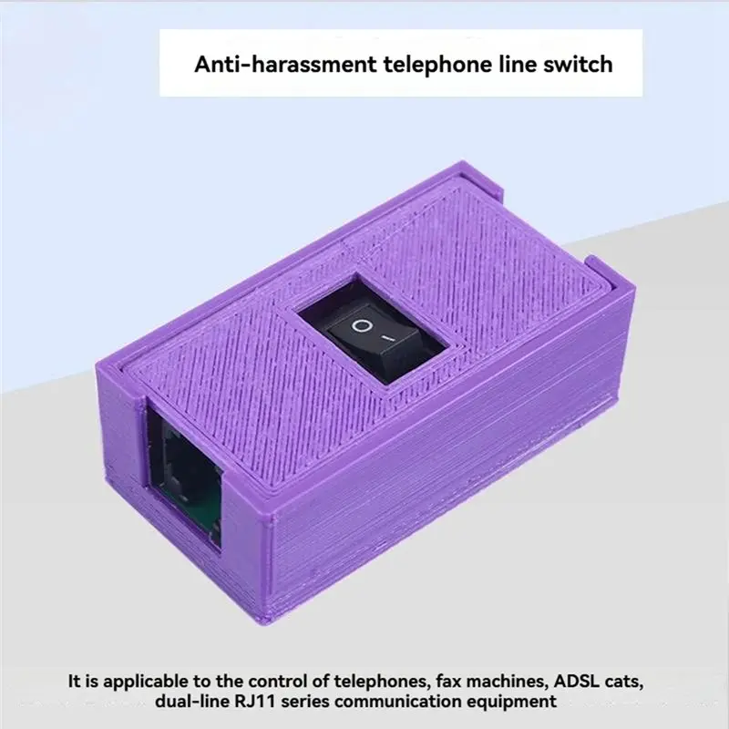 AS95 RJ11 Anti-Harass Line Jack Coupler On-Off Switch Adapter Connector Controller for Telephone Fax ADSL Phone Line