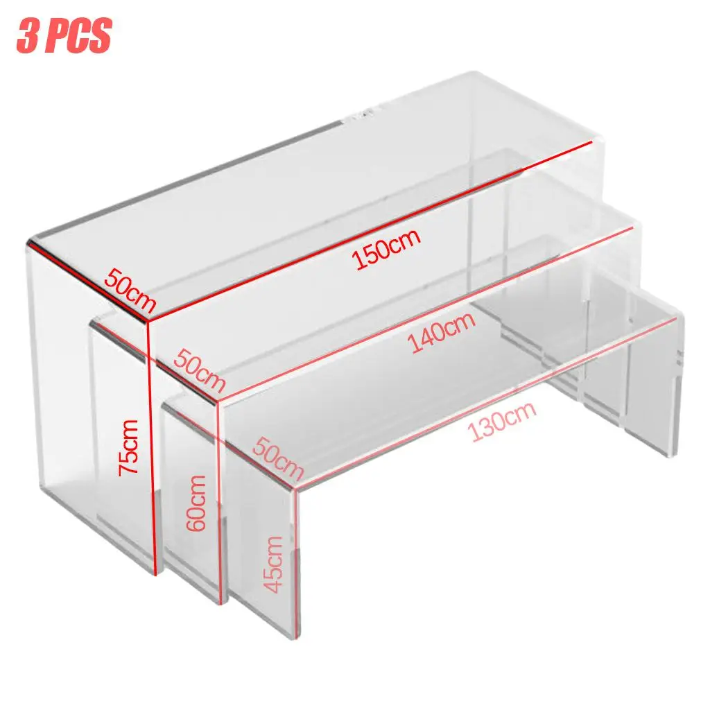 Supports en acrylique à plusieurs niveaux pour figurine de parfum au beurre, étagère d'affichage de support, 3 pièces