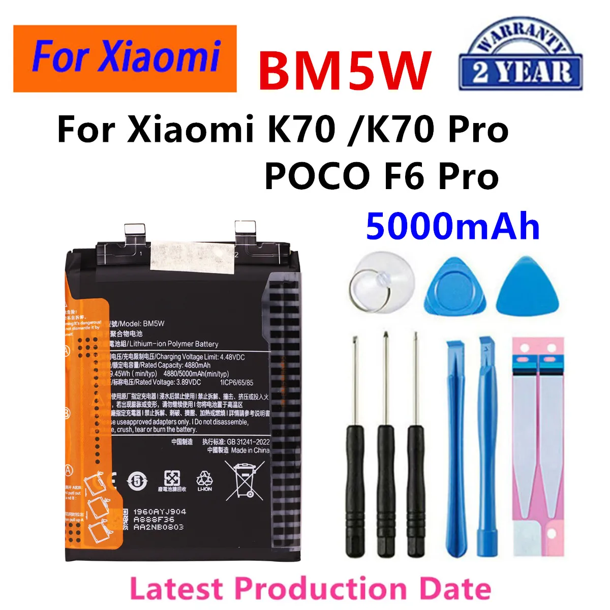 Brand New BM5L BM5S BM5W BM5X BM5N BN5Q BP49 BN5G BN5K BM5V BM54 BN5J BN5M BN5P Battery For Xiaomi redmi  +tools image 6