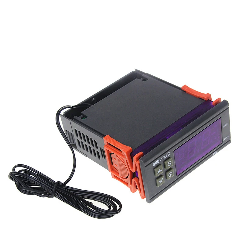 Modulo interruttore regolatore di temperatura digitale per incubatori relè termostato LED 10A riscaldamento/raffreddamento 12V/24V 100V-220V
