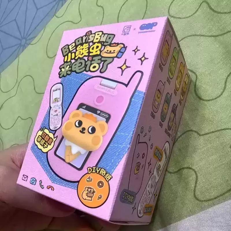 Oryginalny telefon Bearisbug dzwoni seria modna pudełko z niespodzianką zabawka kreatywny wyświetlacz rysunek uroczy prezent urodzinowy figurka kolekcjonerska