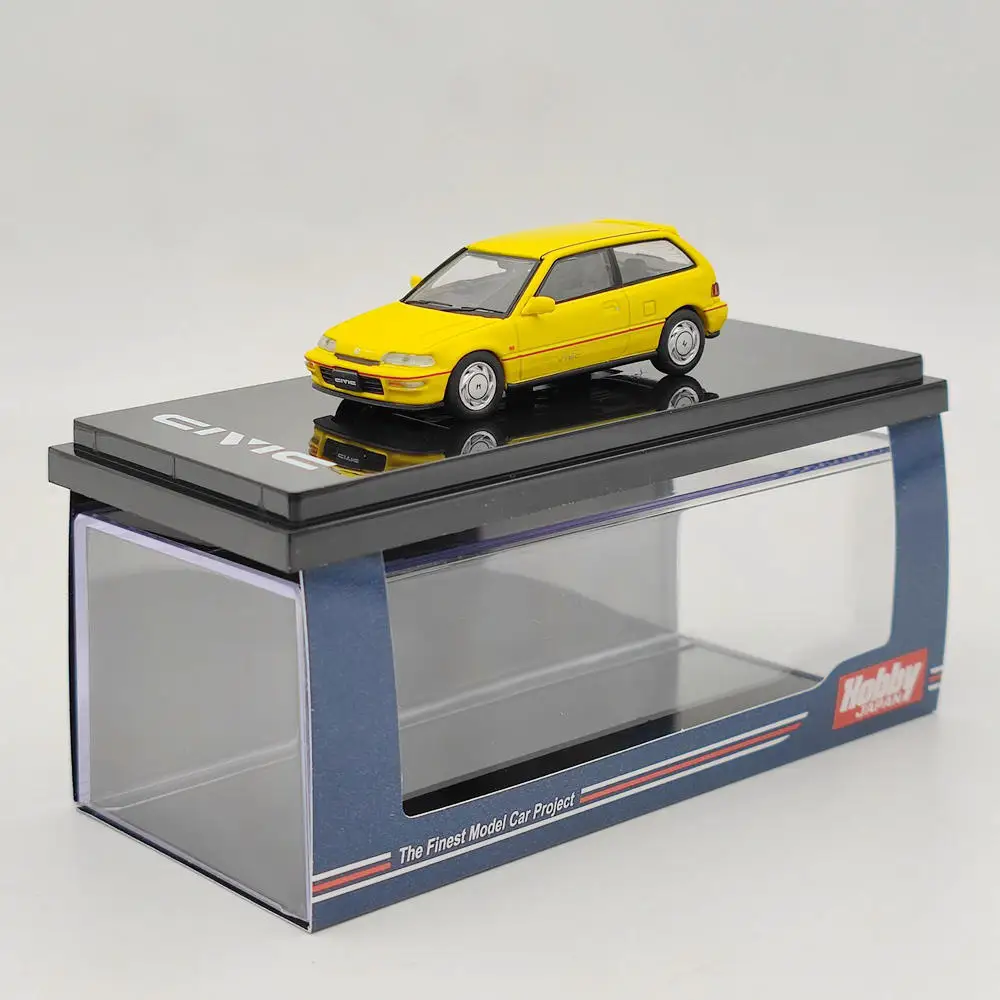 

Hobby Japan 1/64 Civic (EF9) SiR Ⅱ Yellow HJ641031AY Diecast Toys Car Collection Gifts