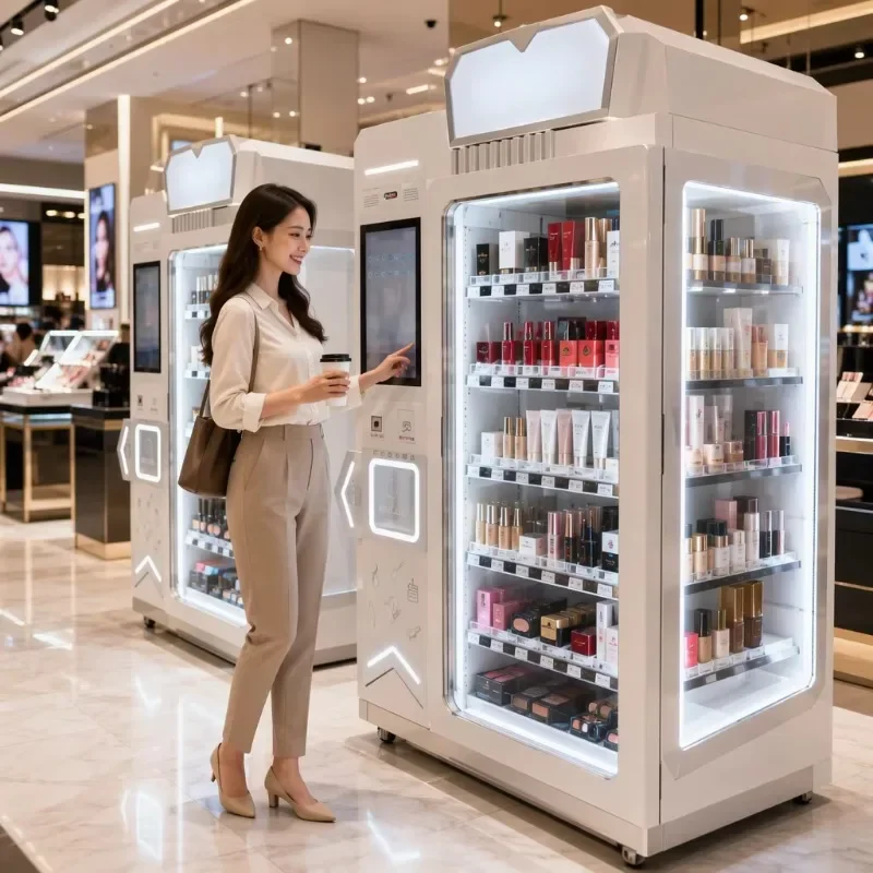 FL Public Use Beauty Vending Machine Touch Screen Payment Cosmetics Eyelash Nail Art Auto Vending Machine For Hotel
