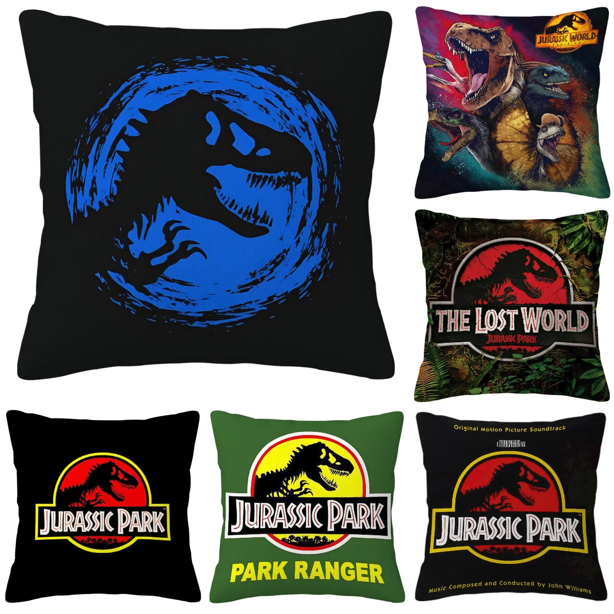 J-Jurassic Parks Pillowcase Ornamental Pillows for Living Room Decoration Decorative Sofa Cushions Cover Home Decor Items Anime