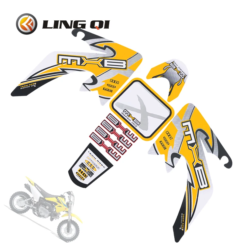 LINGQI RACING Applique adesivi per auto sono adatti per CRF50 Small Eagle moto colore brillante molti stili possono essere abbinati liberamente