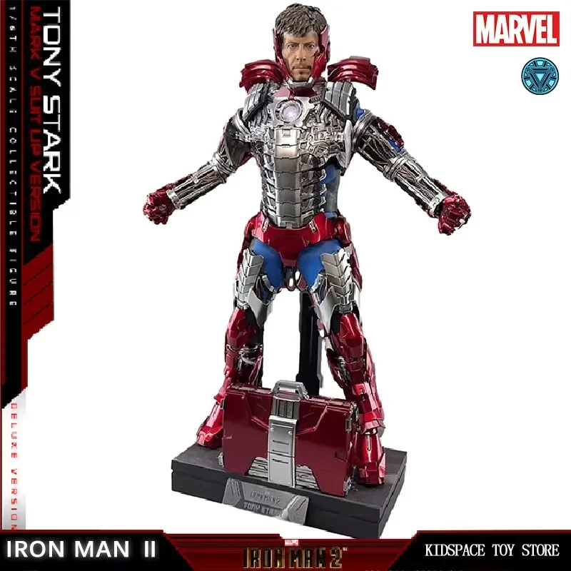 Hottoys Marvel 1/6th Mms599 Iron Man 2 Tony Stark Mk5 Ht Original Marvel Anime Action Figures Collectible Model Toys Gifts