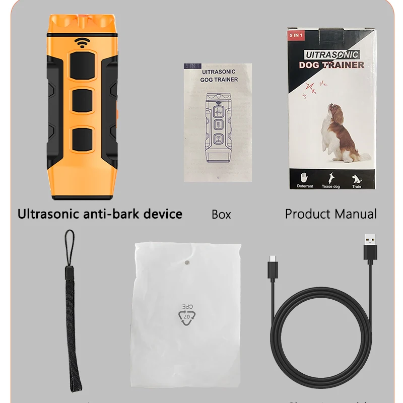 Ultrasonic Dog Repeller Ultrasonic Dog Trainer Dog Training Device Rechargeable Anti Dog Bark Deterrent Device With LED Flashlig - view 6