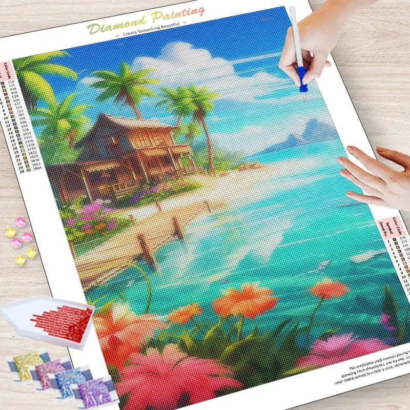 CHENISTORY 5d Diamond Painting New Arrivals Home Seascape Diamond Mosaic Embroidery  Modular Pictures Home Decor