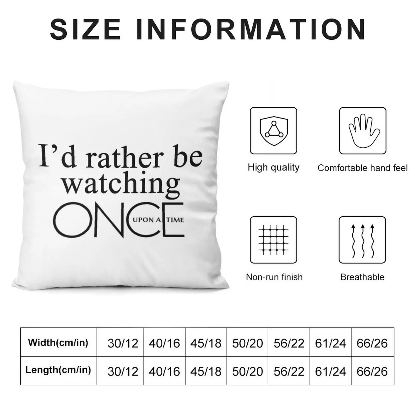 I'd rather be watching Once Upon a Time Throw Pillow anime girl Christmas Cushion For Home pillow