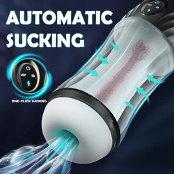 Real Automatic Sucking Male Masturbation Cup Oral Vagina Adult Suction Vibrator Masturbator Toys For Men Blowjob Sex Machine