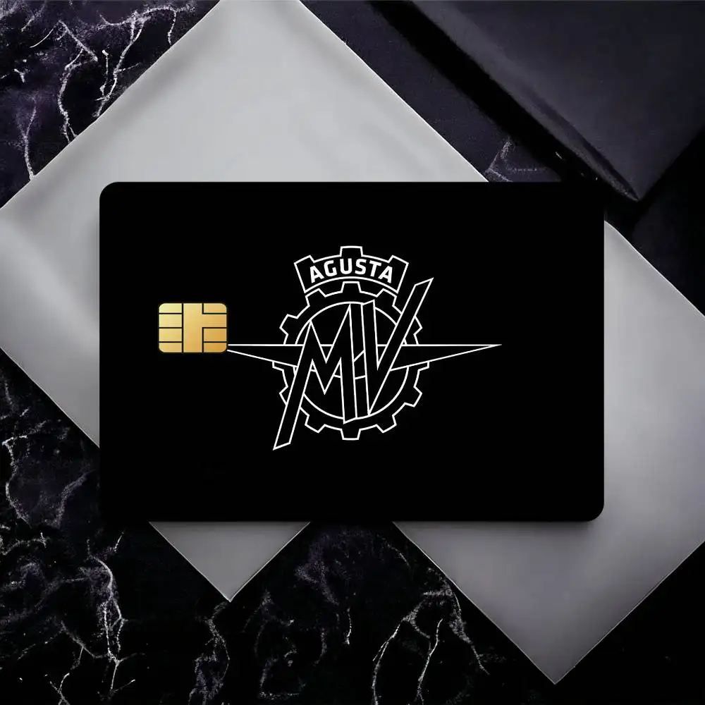 Fashion M-MV Agusta Credit Card Skin Stickers For Bank Card Bus Metro Card Sticker Waterproof Gift