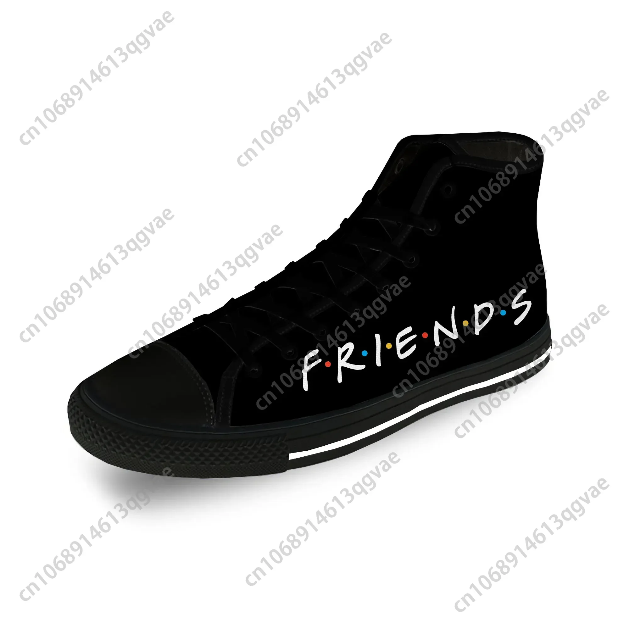 Friends TV Show High Top Sneakers Mens Womens Teenager Canvas Lightweight Sneaker  Anime Cartoon Casual Couple Custom Made Shoes