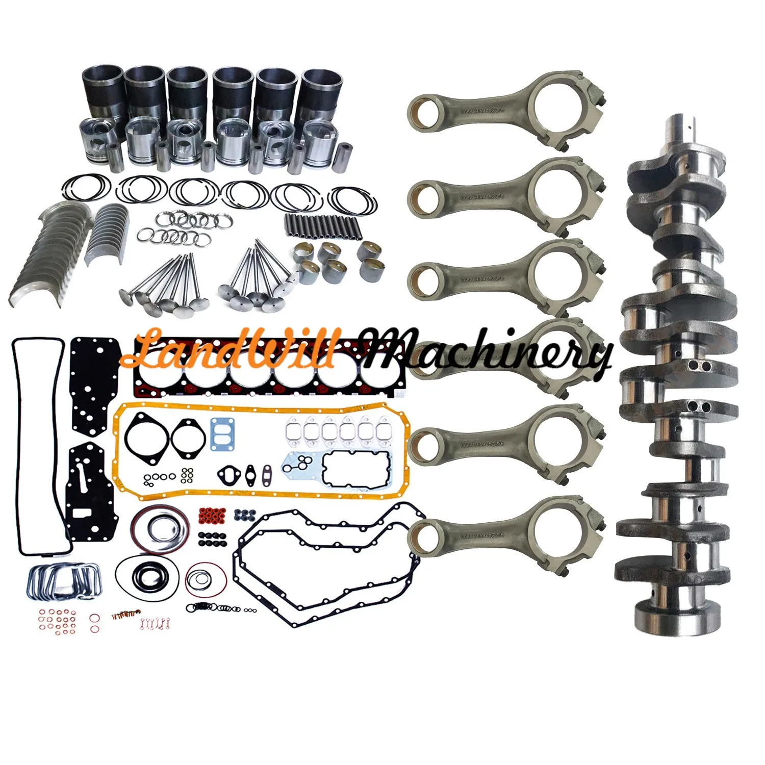 Overhaul Rebuild Kit Connecting Rod + Crankshaft Fits For Komatsu S6D102 Engine