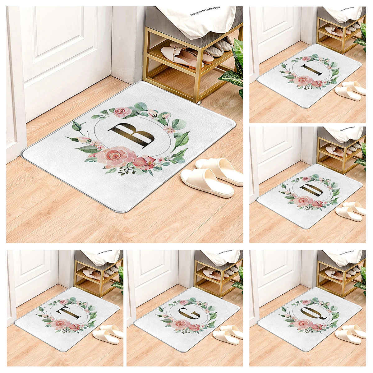 House carpet letter series Home doormat entrance Room Bathmat Footmat bathroom non-slip mat Kitchen water absorption mat