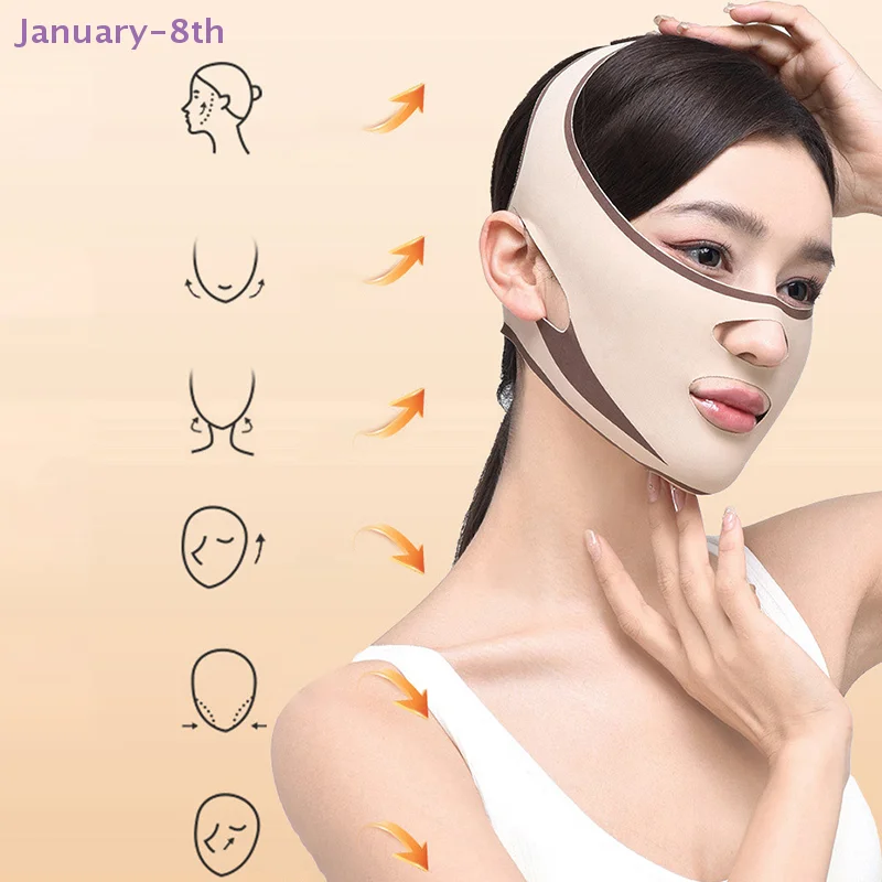 Breathable V Face Band Cheek Lift Up Face Thin Belt Reduce Double Chin V-Line Shaping Bandage Anti Wrinkle Face Bandage