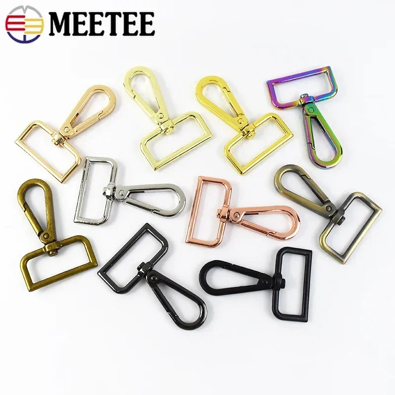 30Pcs 16/20/25/32/50mm Metal Bag Buckles for Webbing Belt Strap Swivel Lobster Clasp Handbag Trigger Snap Hook DIY Clip Buckle