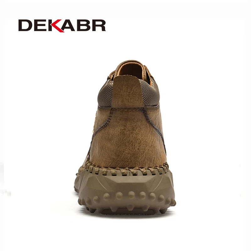 DEKABR Brand Handmade Boots For Men High Top Casual Men Wear-Resistant Men Shoes Autumn Winter Man Trend Shoes