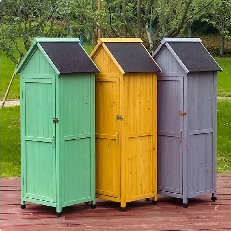 Outdoor tool room storage cabinet, rain and sun protection, garden courtyard glove box cabinet