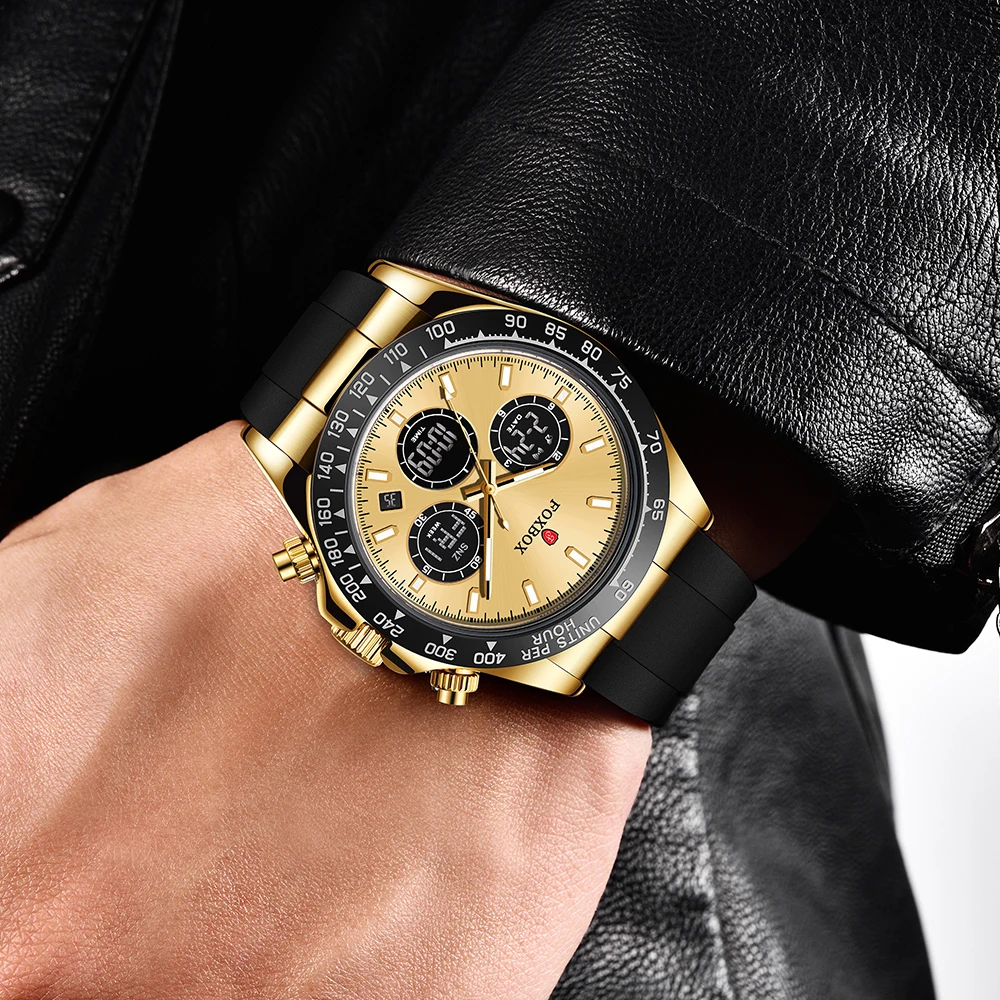 LIGE Fashion Military Watches for Men Luxury Original Sports Chronograph Men Watch ​Waterproof Quartz Clock Digital WristWatch