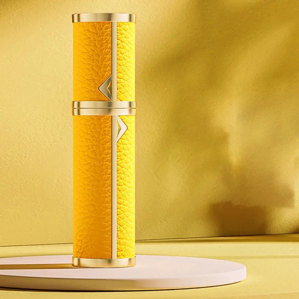 Fashion PU Leather Perfume Bottle 5ml Empty Spray Bottle Refillable Lychee Pattern Ultra-fine Mist Fragrance Container Travel