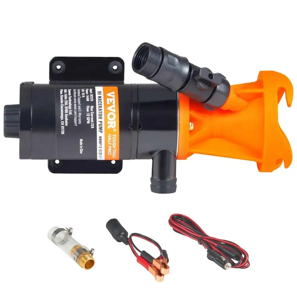 

for rv Portable Macerator Pump, 12V, 12GMP Quick Release for rv Waste Pump, for rv Sewage Sewer Pump with Detachable Quick